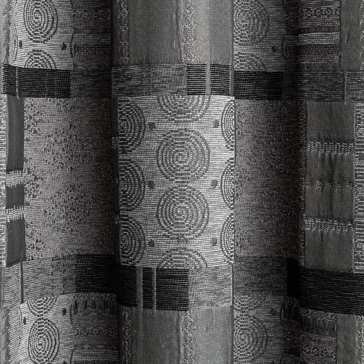 Prague Chenille Noir Eyelet Curtains Black – image 8