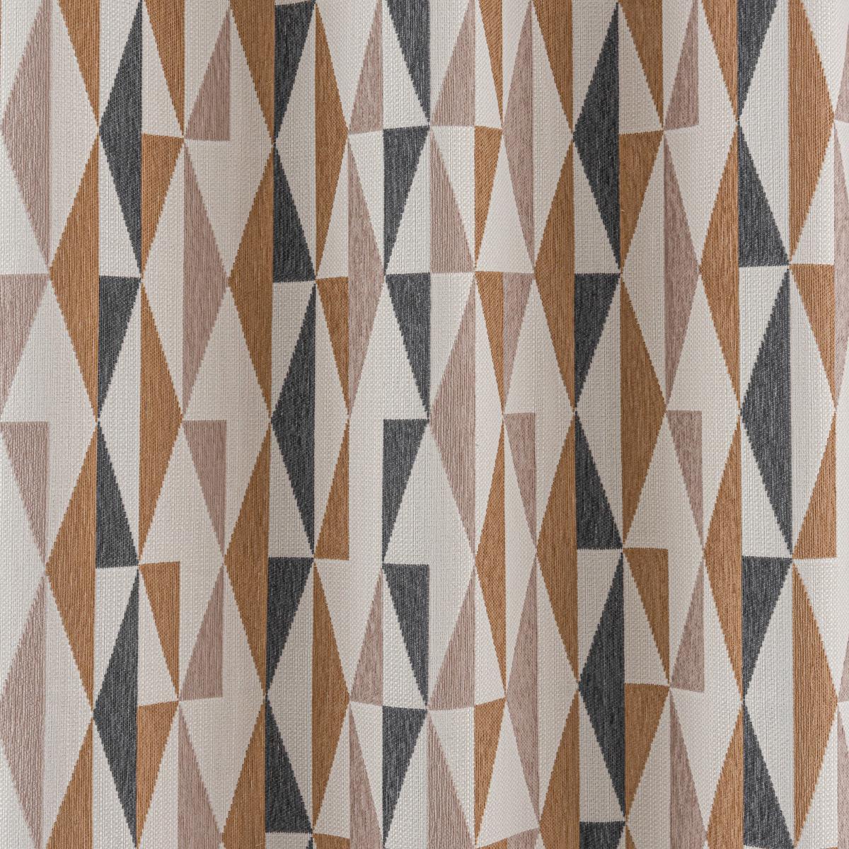 Elements Triangles Toffee Eyelet Curtains Brown, Violet and White – image 5