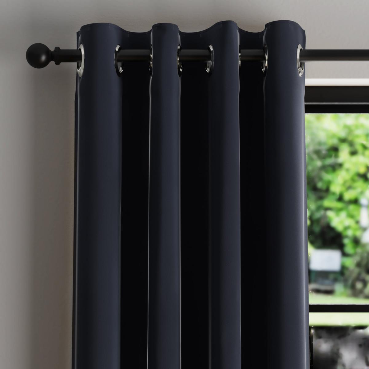 Phoenix Velour Navy Thermal Door Curtain Navy – image 2