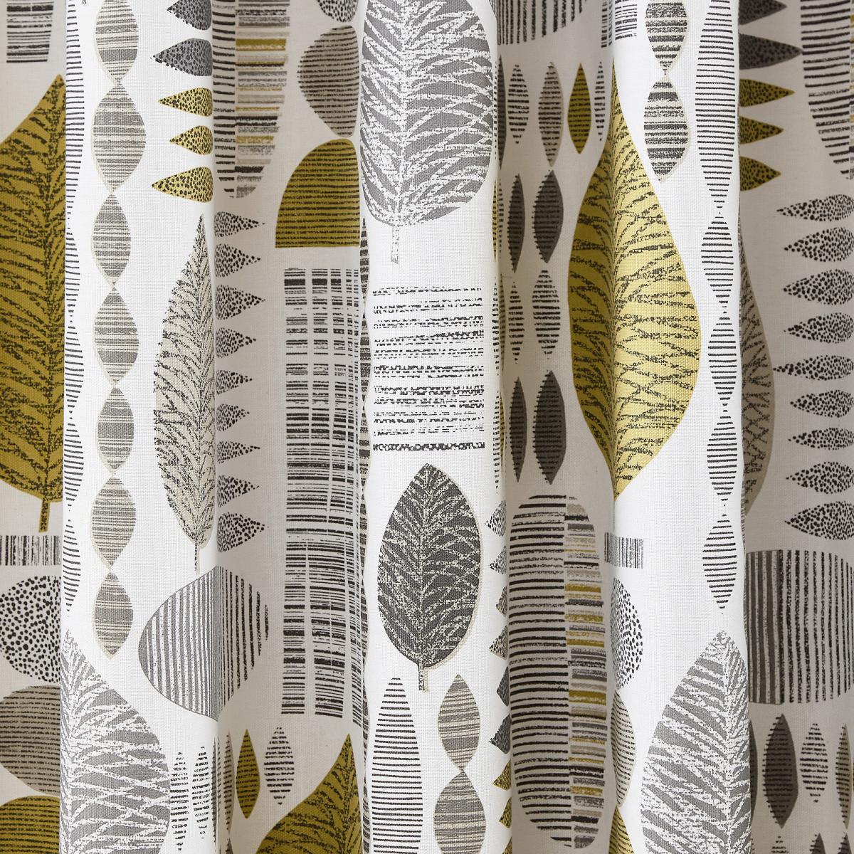 Helena Springfield Unna Chartreuse Eyelet Curtains Grey, Yellow and White – image 3