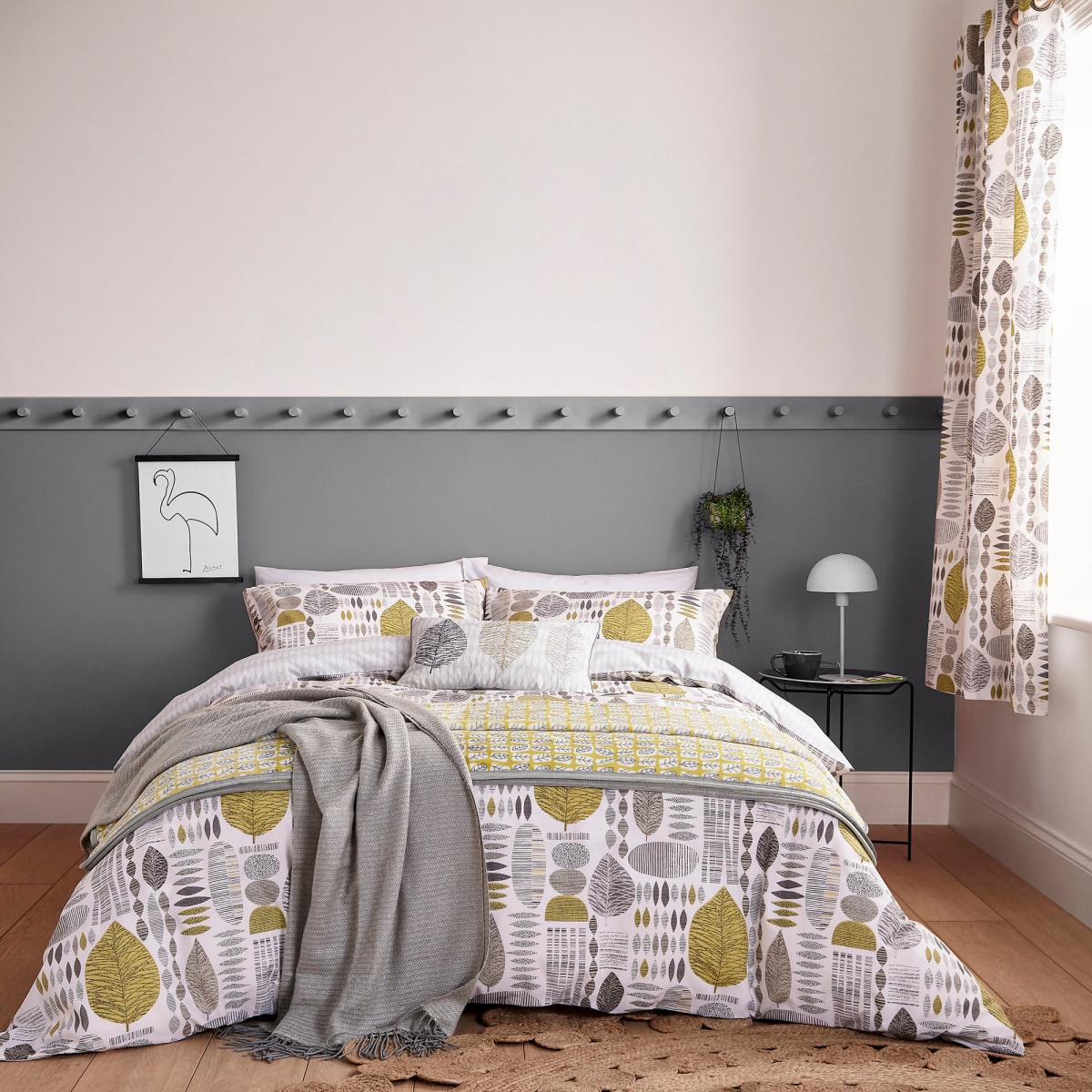 Helena Springfield Unna Chartreuse Eyelet Curtains Grey, Yellow and White – image 4