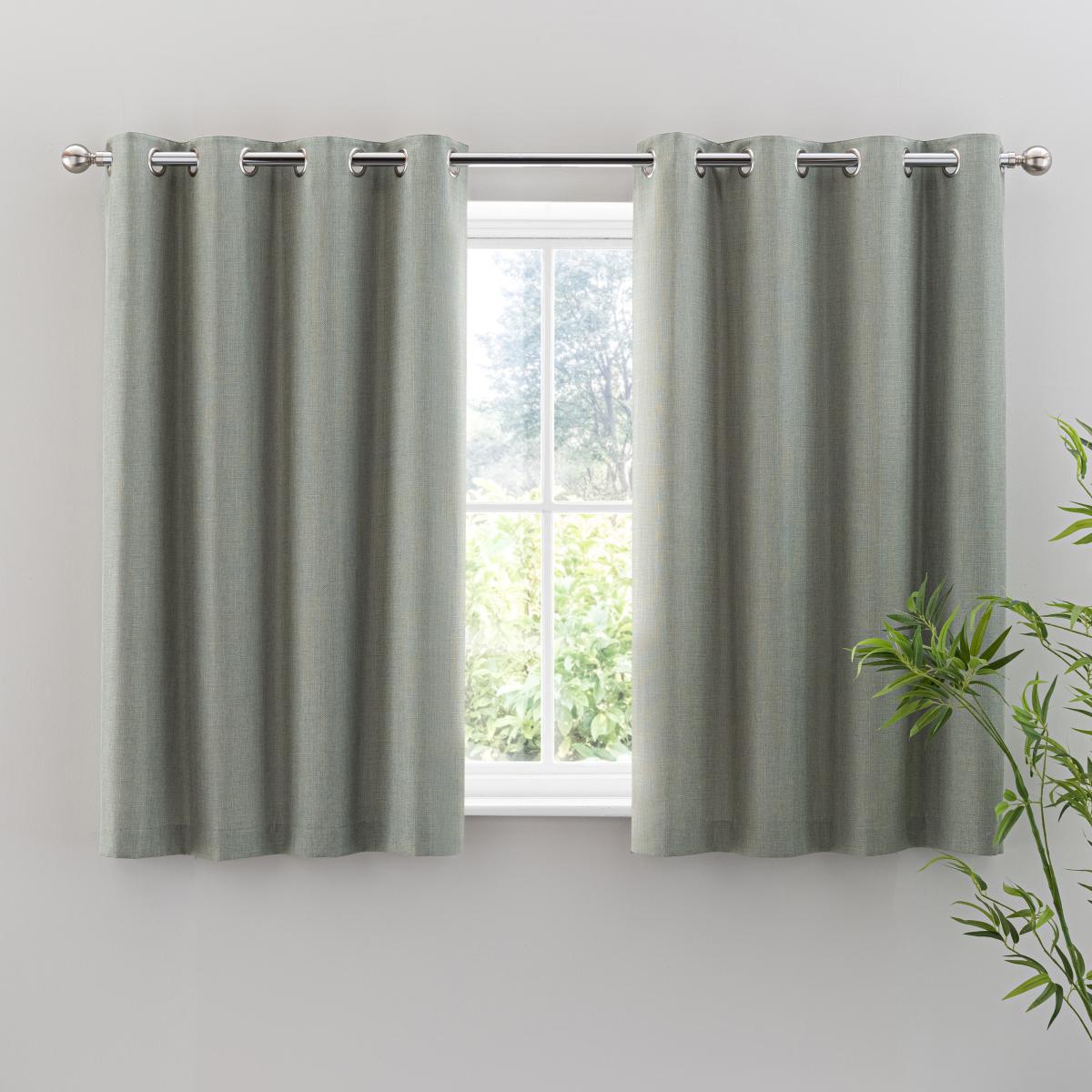 Paris Recycled Sage Eyelet Curtains Sage – image 4