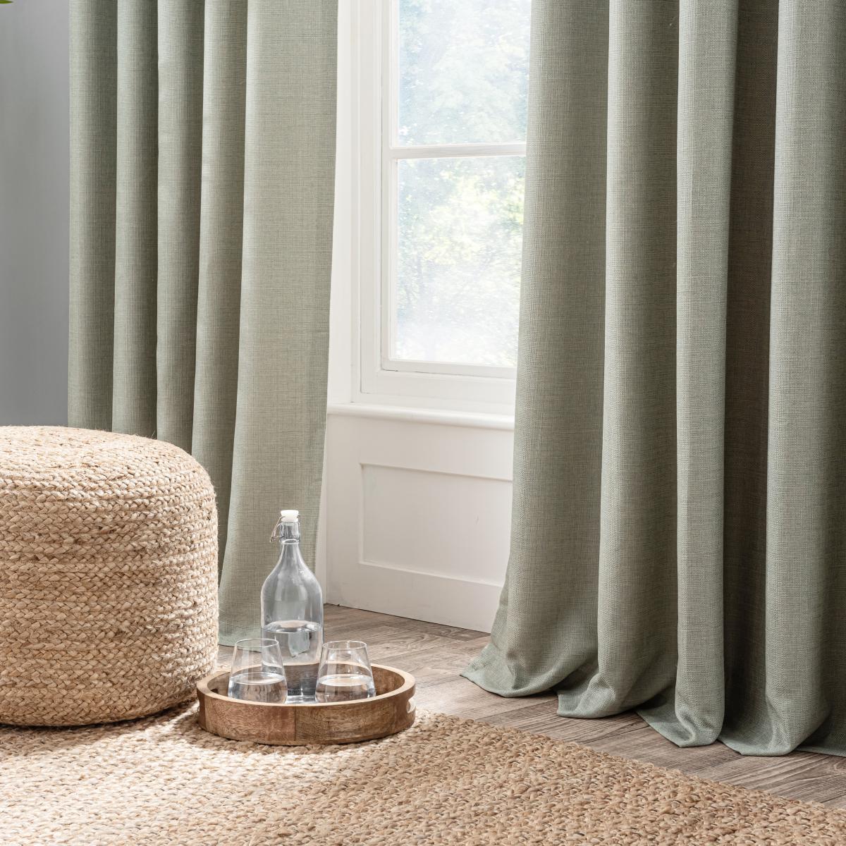 Paris Recycled Sage Eyelet Curtains Sage – image 5