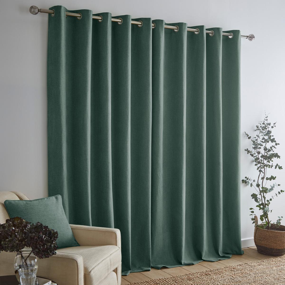 Wynter Thermal Eyelet Curtains Forest Green Green – image 5