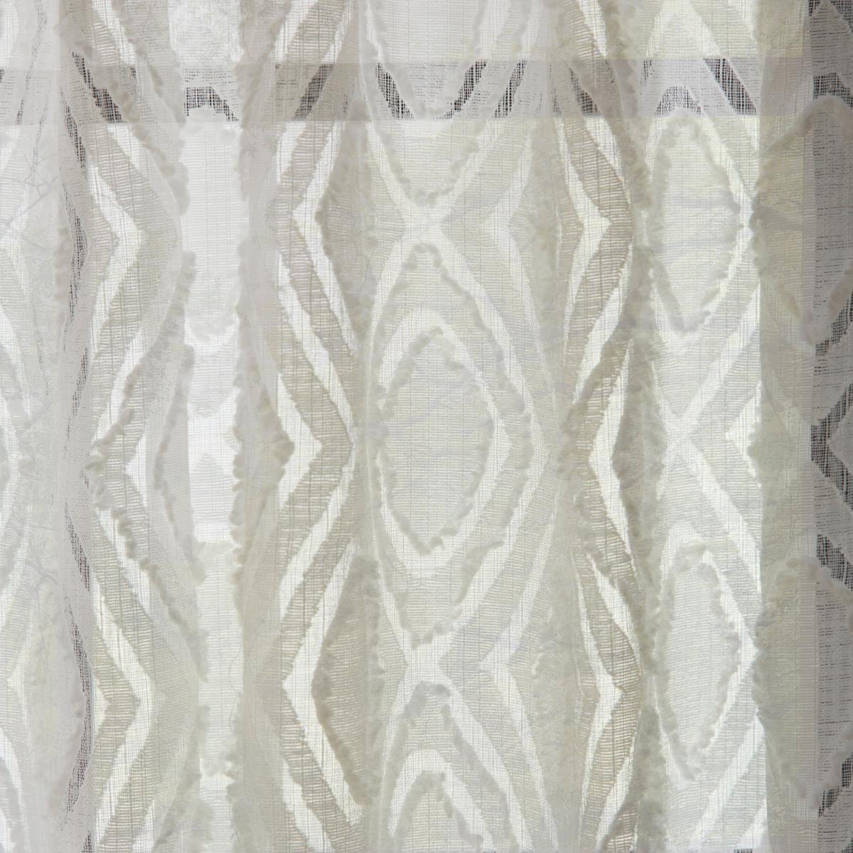 Tufted Diamond Slot Top White Voile White – image 3