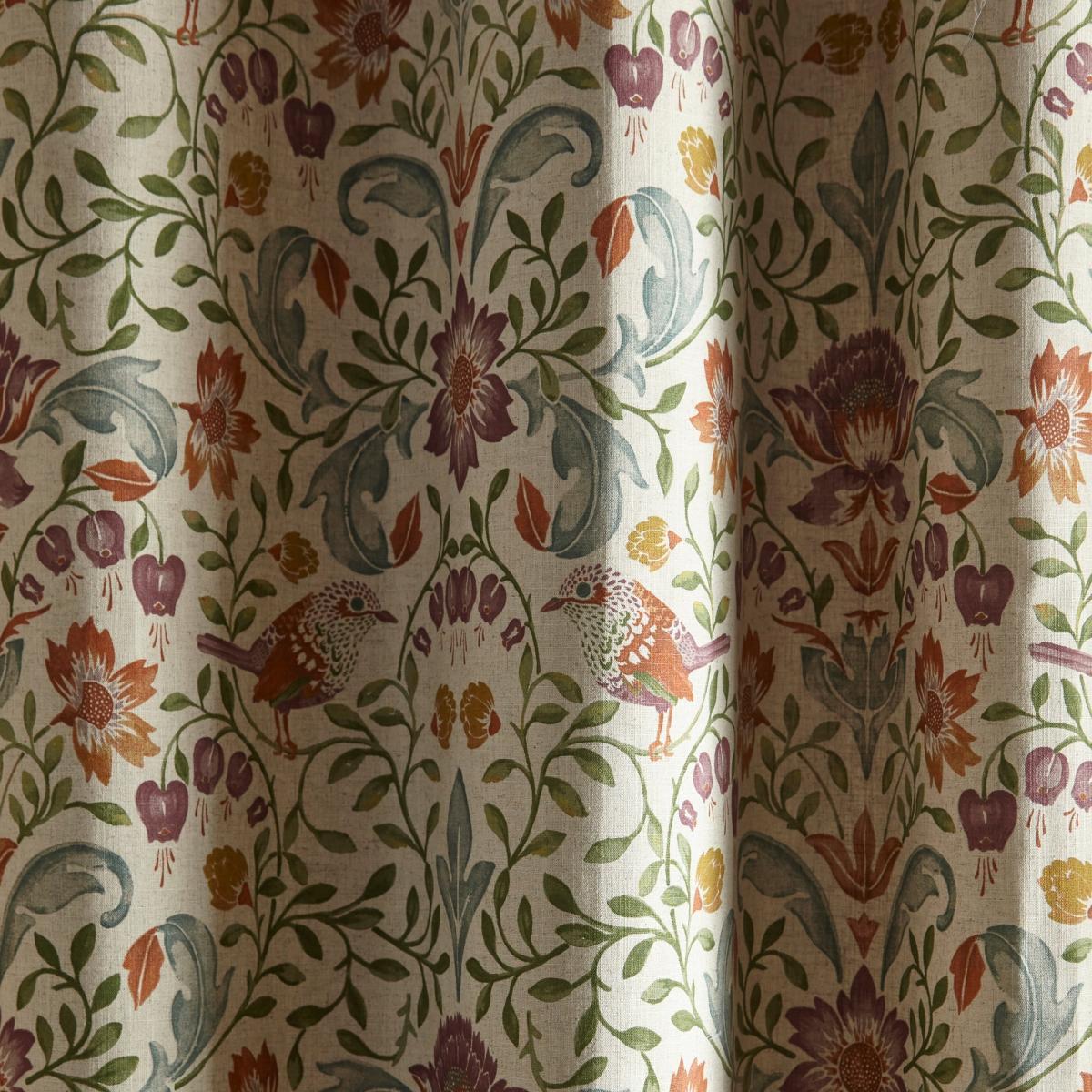 Ruskin Cotton Natural Eyelet Curtain Brown/Green – image 4
