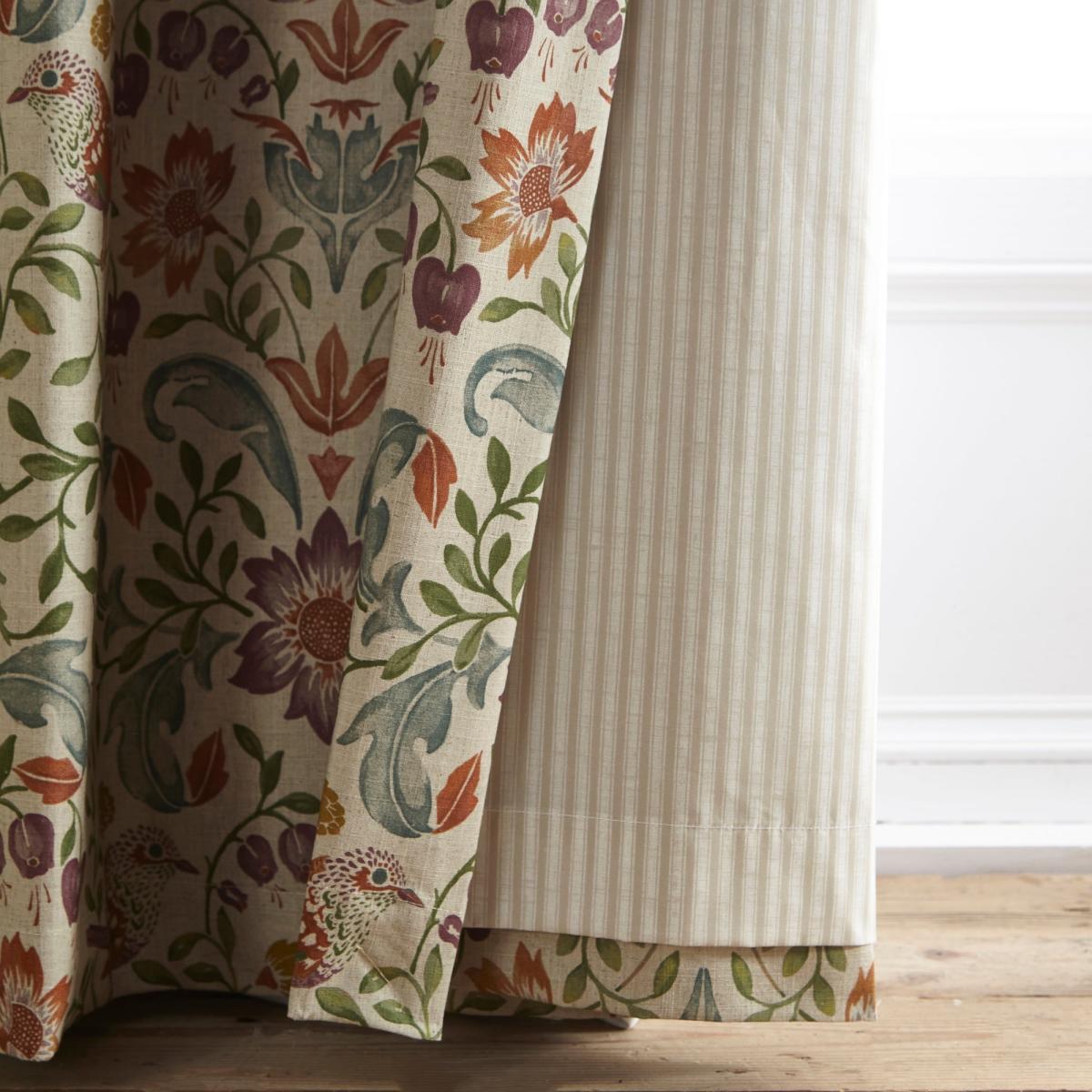 Ruskin Cotton Natural Eyelet Curtain Brown/Green – image 5