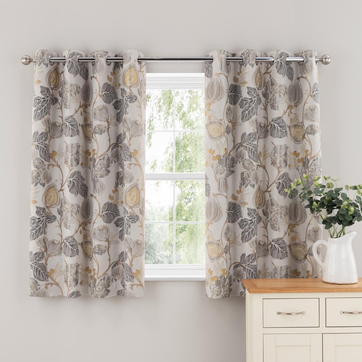 Chianti Jacobean Ochre Eyelet Curtains Ochre – image 6