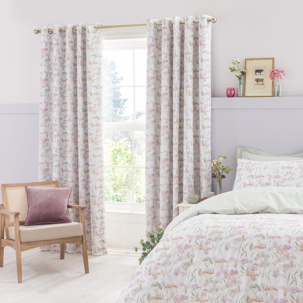 Hayley Lilac Blackout Eyelet Curtains Lilac (Purple) – image 2