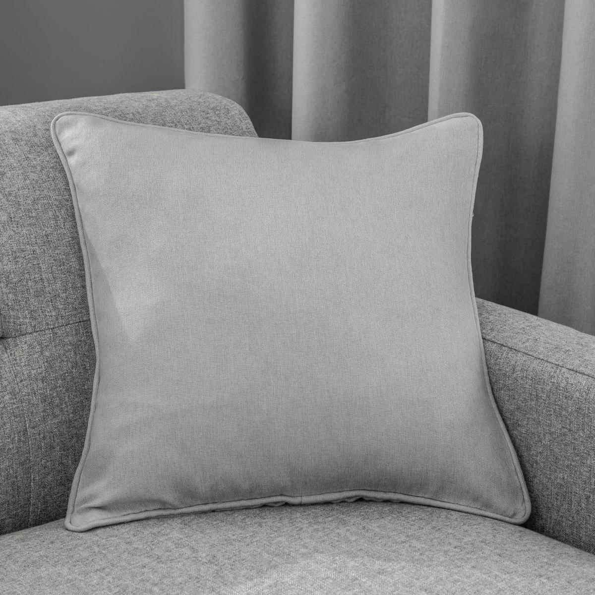 Luna Brushed Mid Grey Blackout Eyelet Curtains Grey – image 6