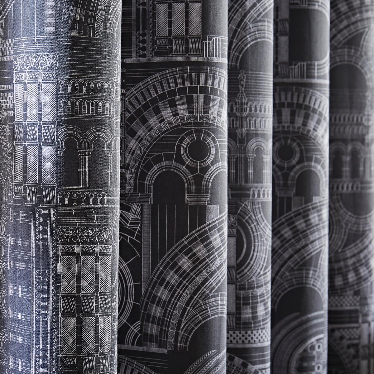 Waterhouse Charcoal Eyelet Curtains Charcoal – image 2