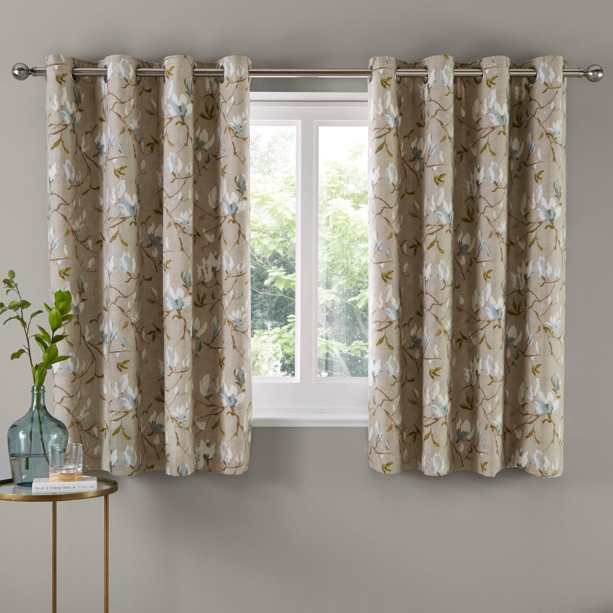 Magnolia Green Eyelet Curtains Brown, Green and White – image 4