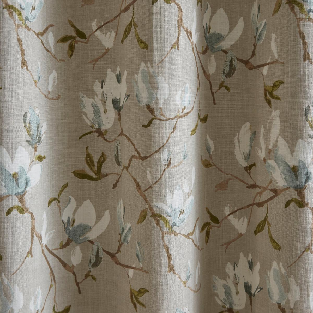 Magnolia Green Eyelet Curtains Brown, Green and White – image 6