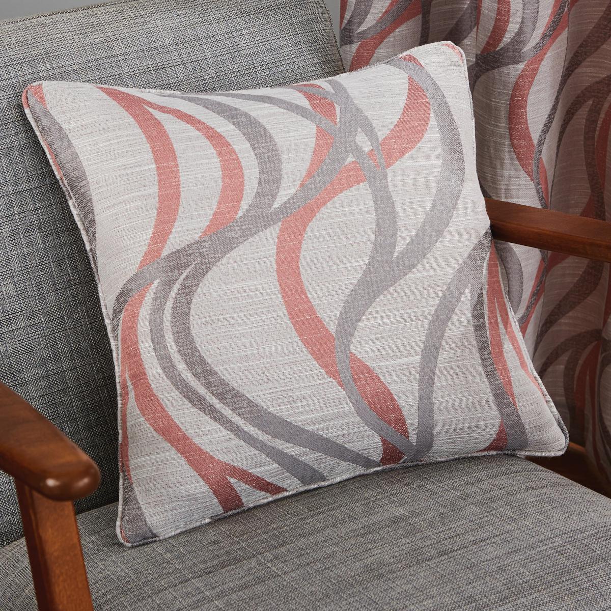 Mirage Rose Eyelet Curtains Pink and Grey – image 5