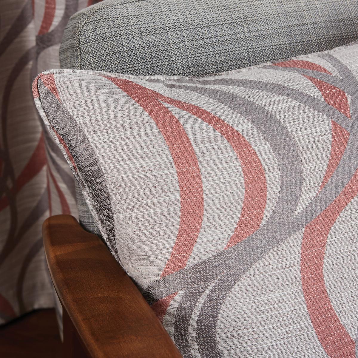Mirage Rose Eyelet Curtains Pink and Grey – image 6