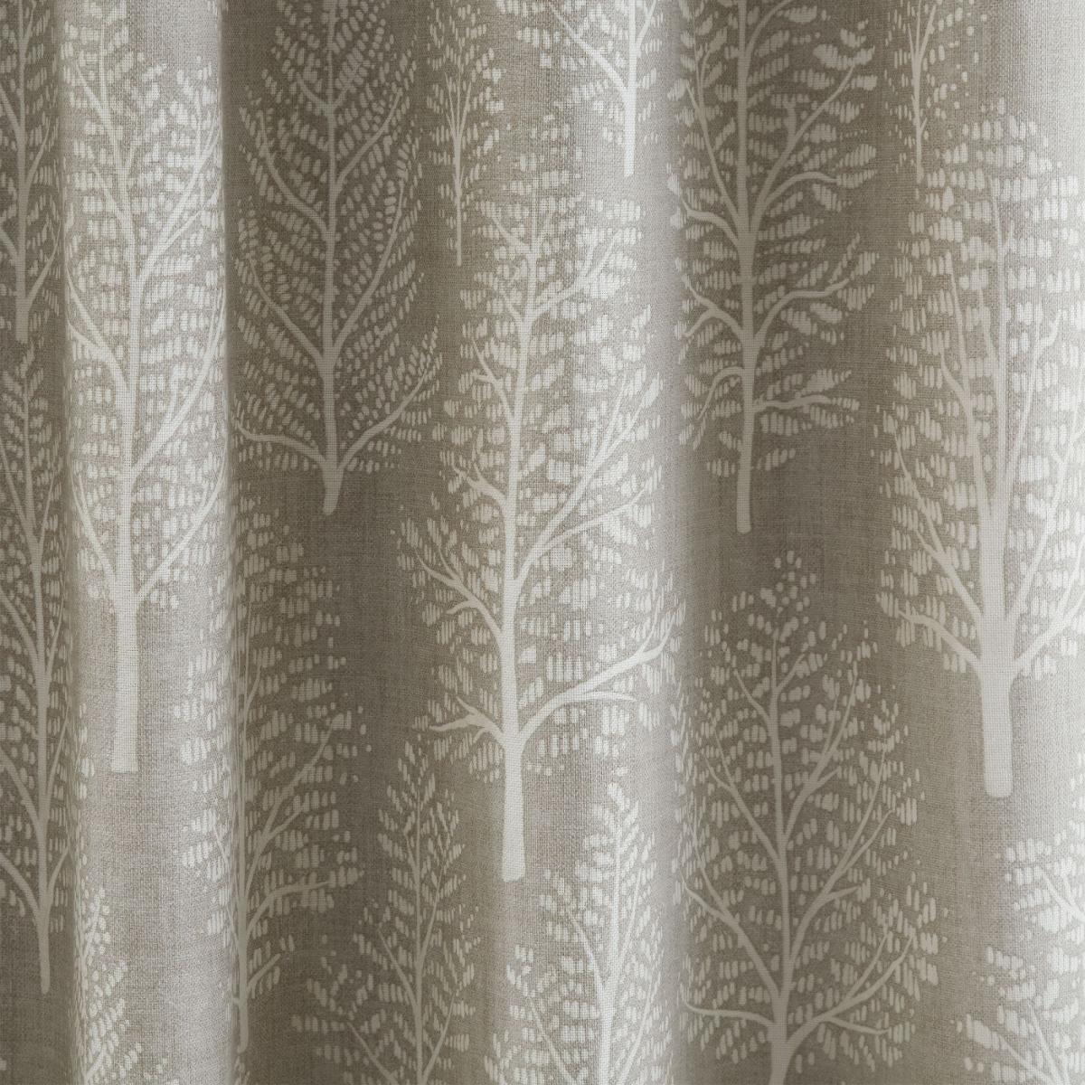 Catherine Lansfield Alder Trees Natural Eyelet Curtains Beige – image 3