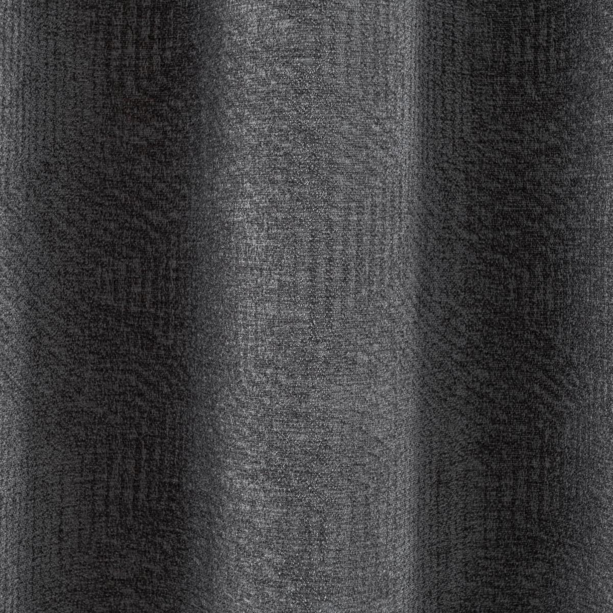 Chenille Geo Grey Eyelet Curtains Grey – image 5