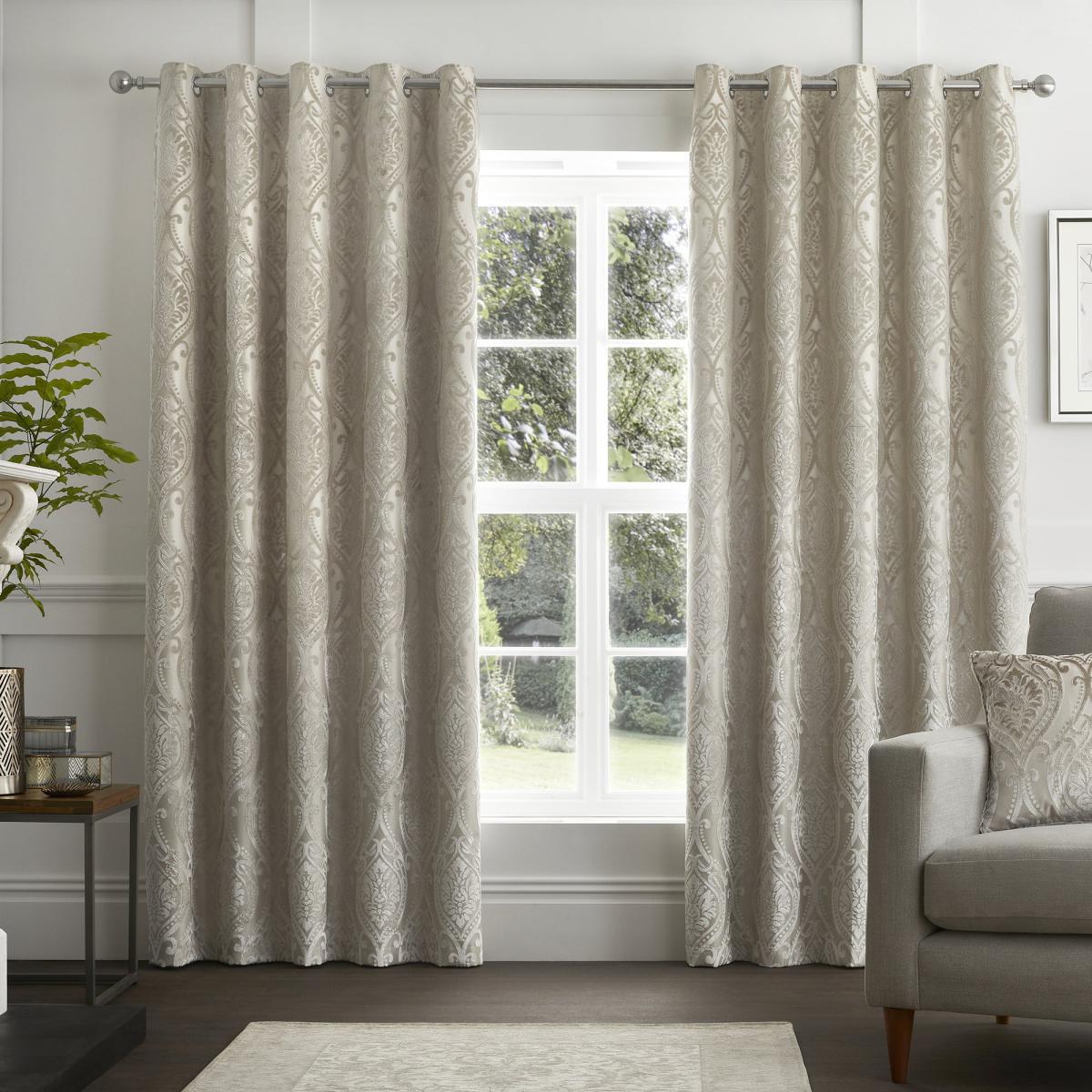 Curtina Chateau Natural Eyelet Curtains Natural – image 2
