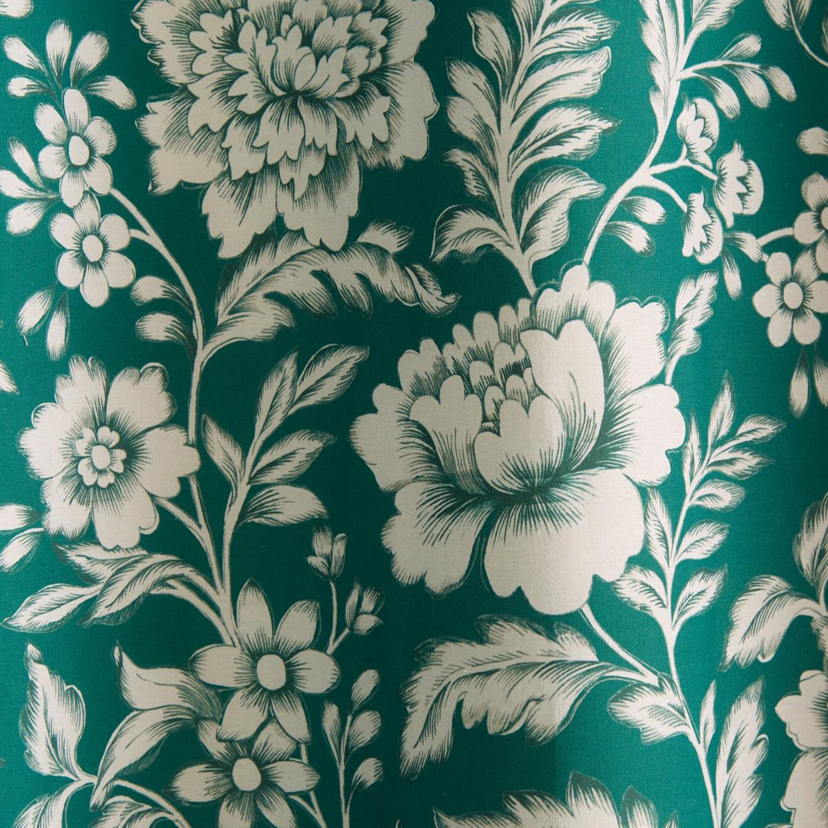 Floral Trail Emerald Blackout Eyelet Curtains Green/White – image 4
