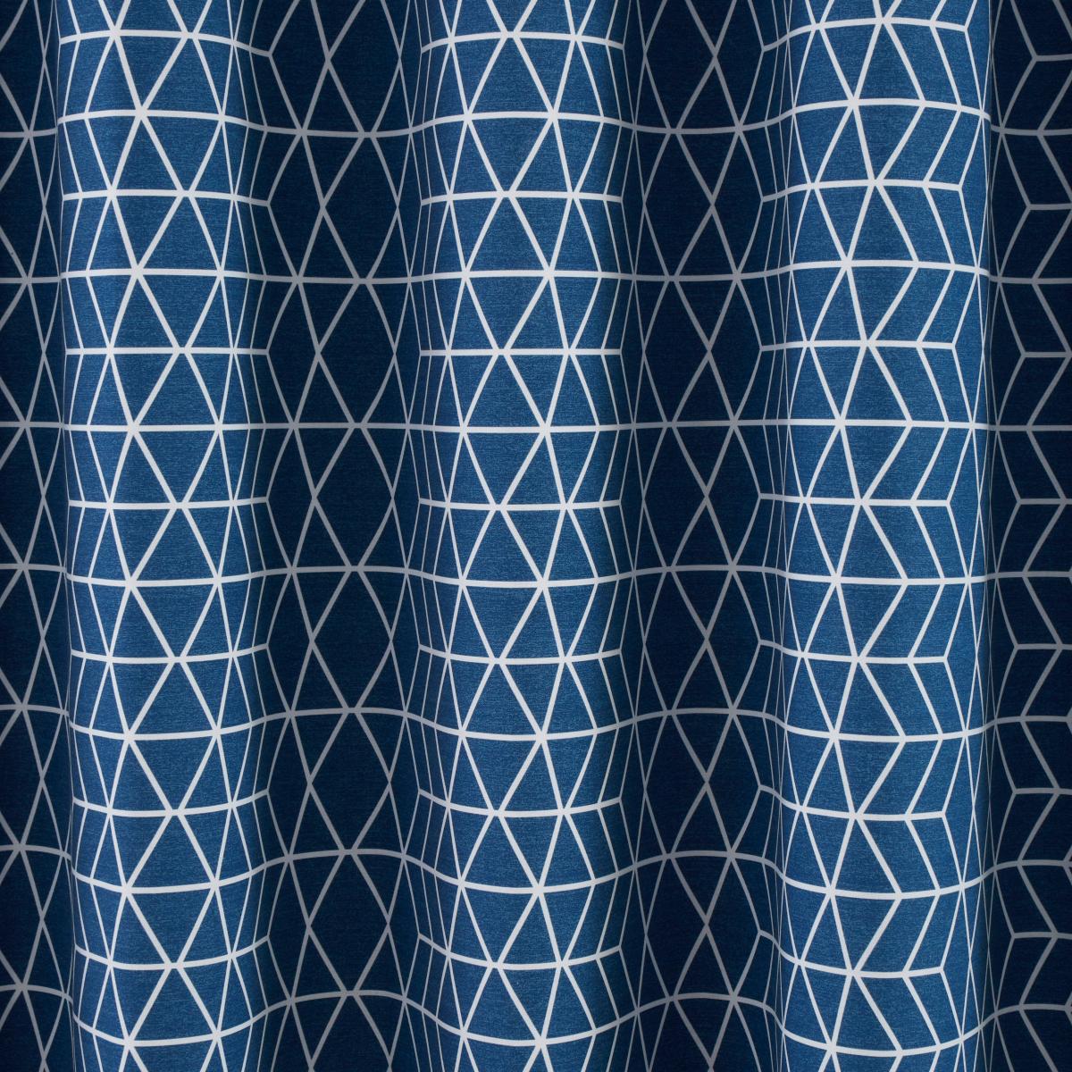 Henri Blue Blackout Eyelet Curtains Pacific Blue – image 2