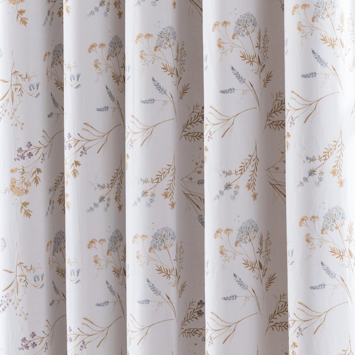 Harriet Floral Blue Eyelet Curtains Blue/White – image 3