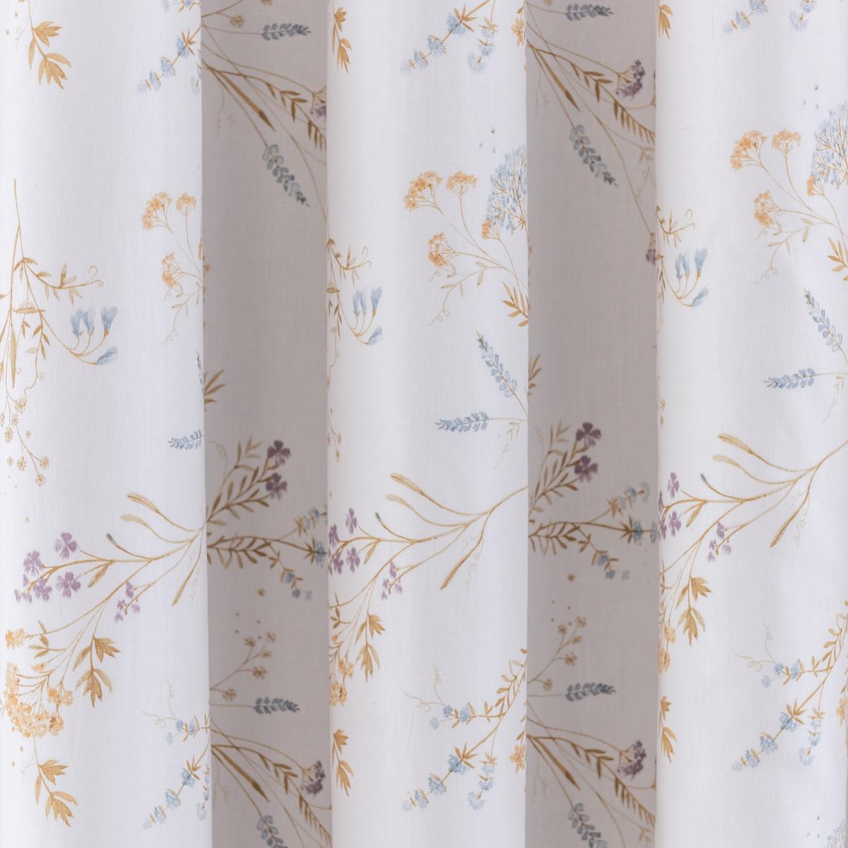 Harriet Floral Blue Eyelet Curtains Blue/White – image 4