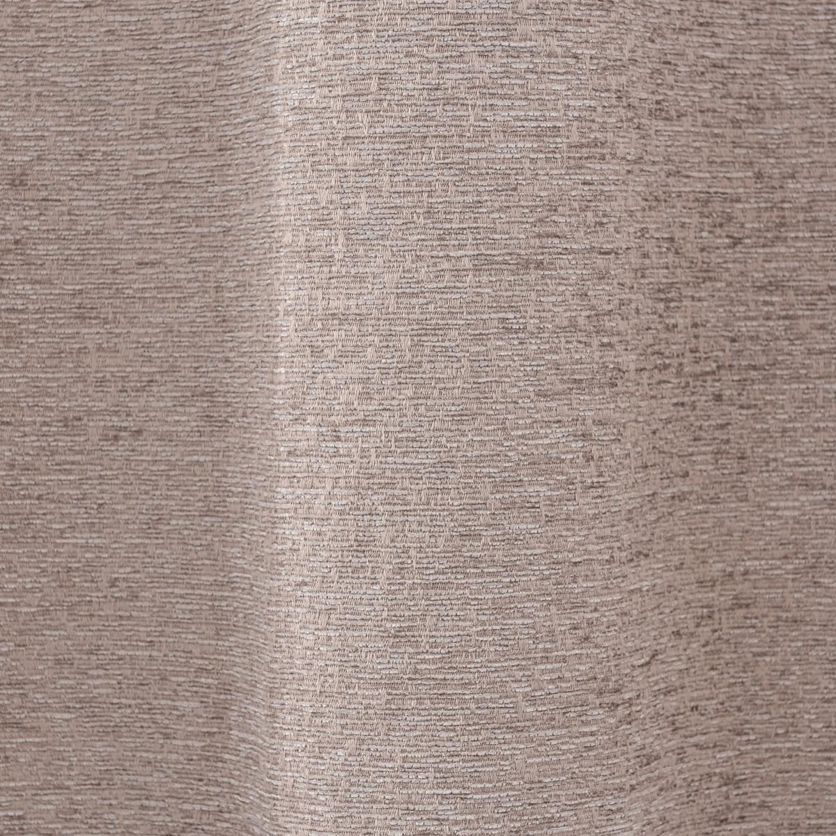 Textured Chenille Mushroom Ultra Thermal Eyelet Curtains Brown – image 7