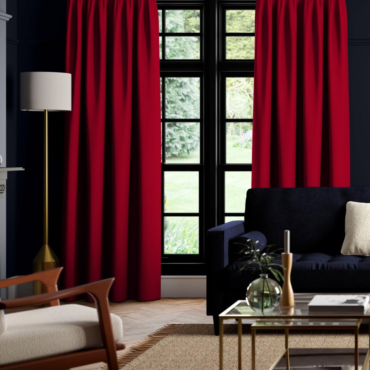 Panama Cotton Made to Measure Curtains Panama Coral – image 1