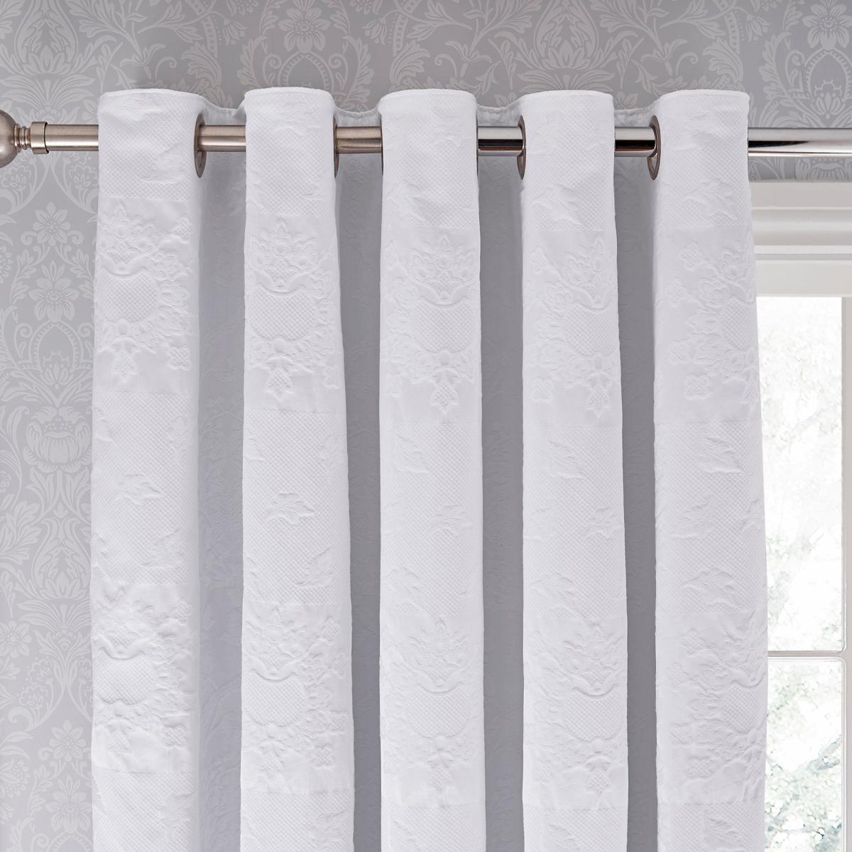 Dorma Purity Kempley Blackout Eyelet Curtains White – image 2