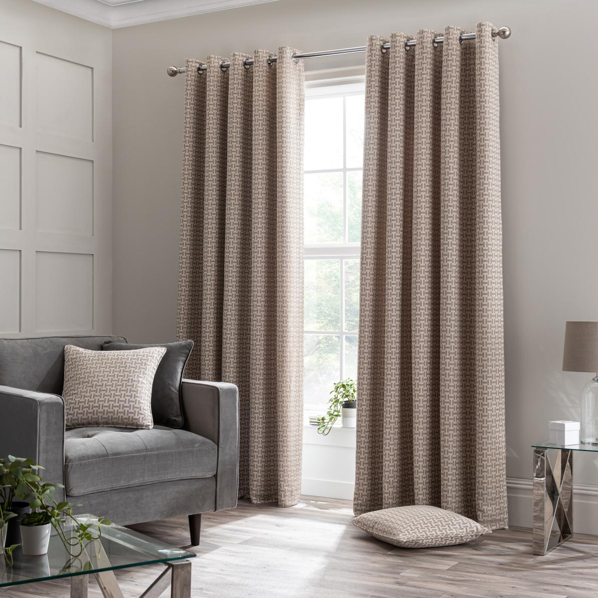 Stack Natural Eyelet Curtains Natural – image 2