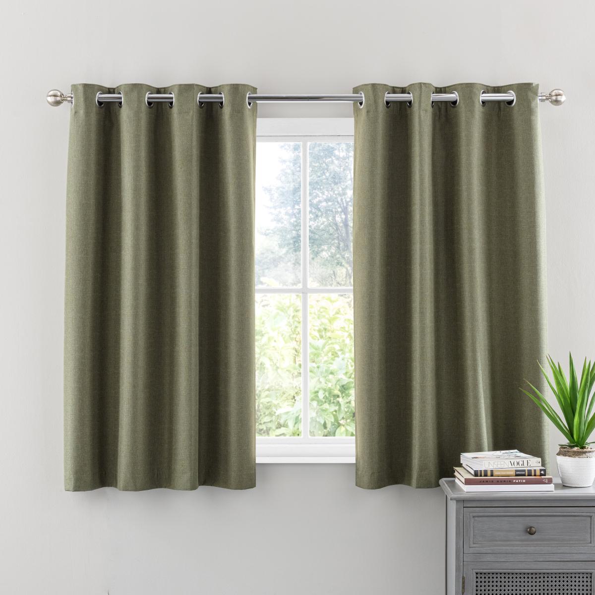 Montreal Olive Green Thermal Ultra Blackout Eyelet Curtains Olive (Green) – image 5