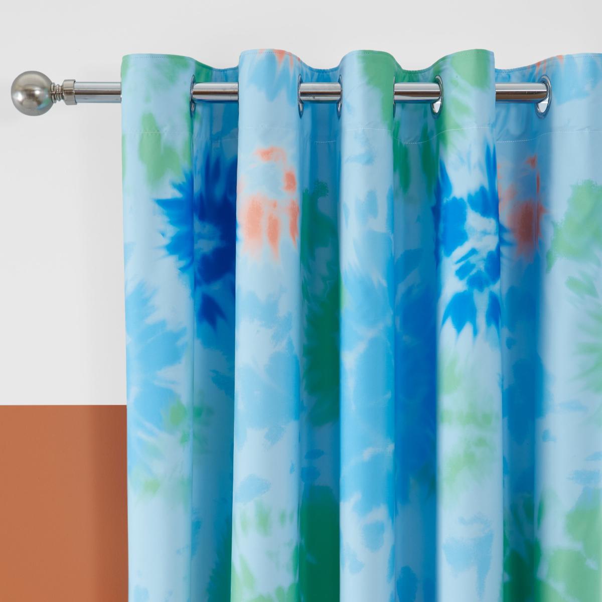 Boys Ombre Eyelet Curtains Blue – image 2