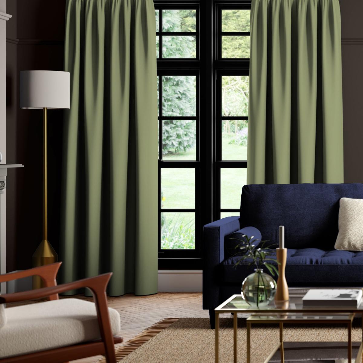 Panama Cotton Made to Measure Curtains Panama Sage – image 1
