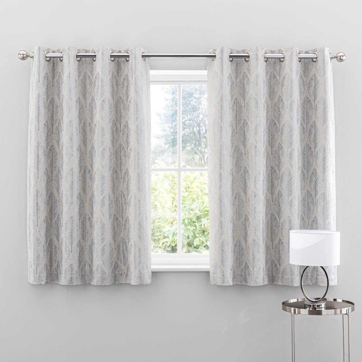 Rome Mimosa Eyelet Curtains Dove (Grey) – image 2