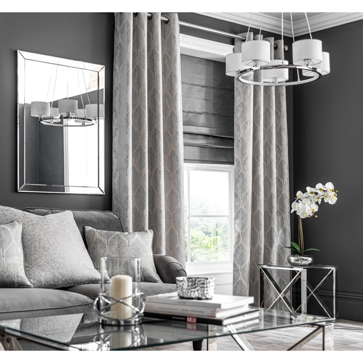 Rome Mimosa Eyelet Curtains Dove (Grey) – image 3