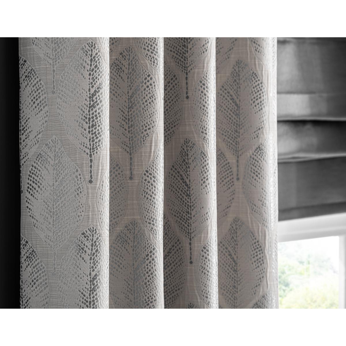 Rome Mimosa Eyelet Curtains Dove (Grey) – image 5