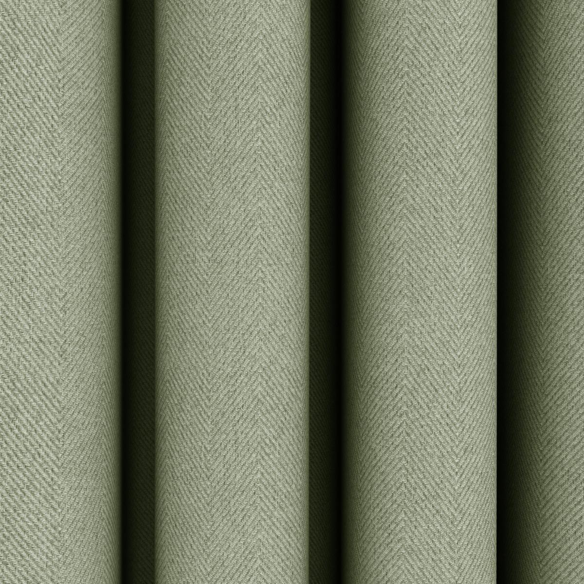 Rotterdam Herringbone Sage Blackout Eyelet Curtains Sage – image 3