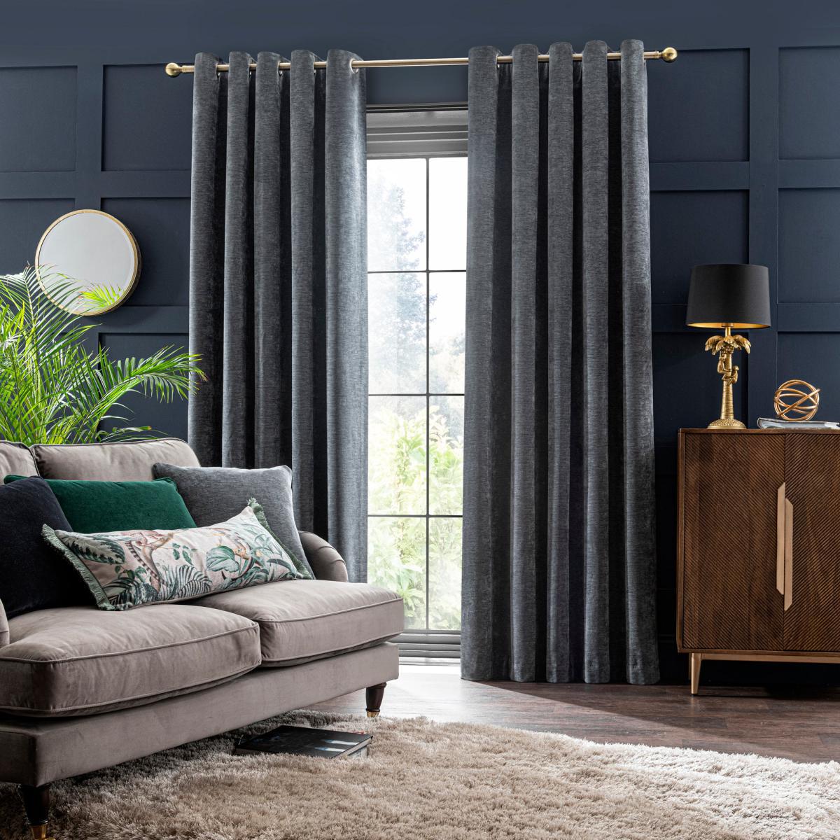 Malden Eyelet Curtain Grey Mist Grey – image 2