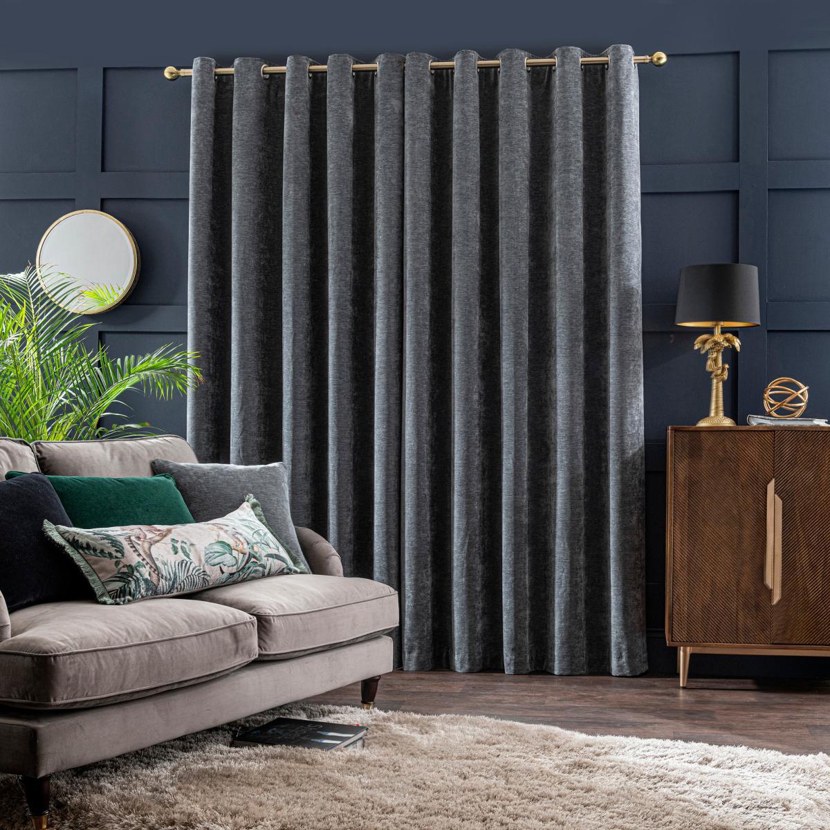 Malden Eyelet Curtain Grey Mist Grey – image 3
