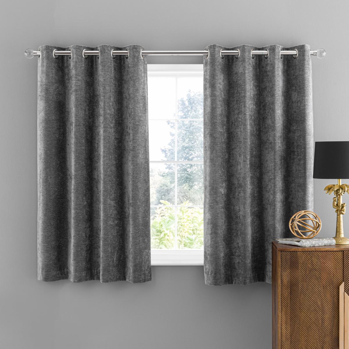 Malden Eyelet Curtain Grey Mist Grey – image 4