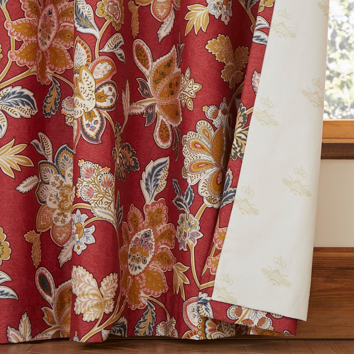 Dorma Samira Saffron Red Blackout Eyelet Curtains Red – image 3