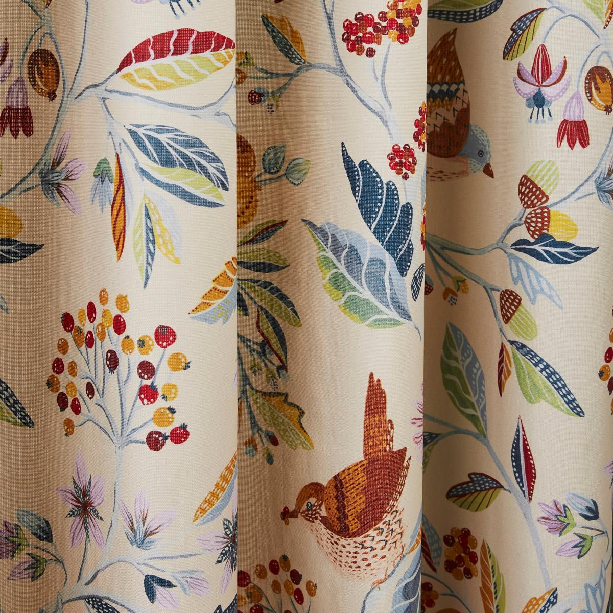 Bird and Berries Eyelet Curtain Natural – image 2