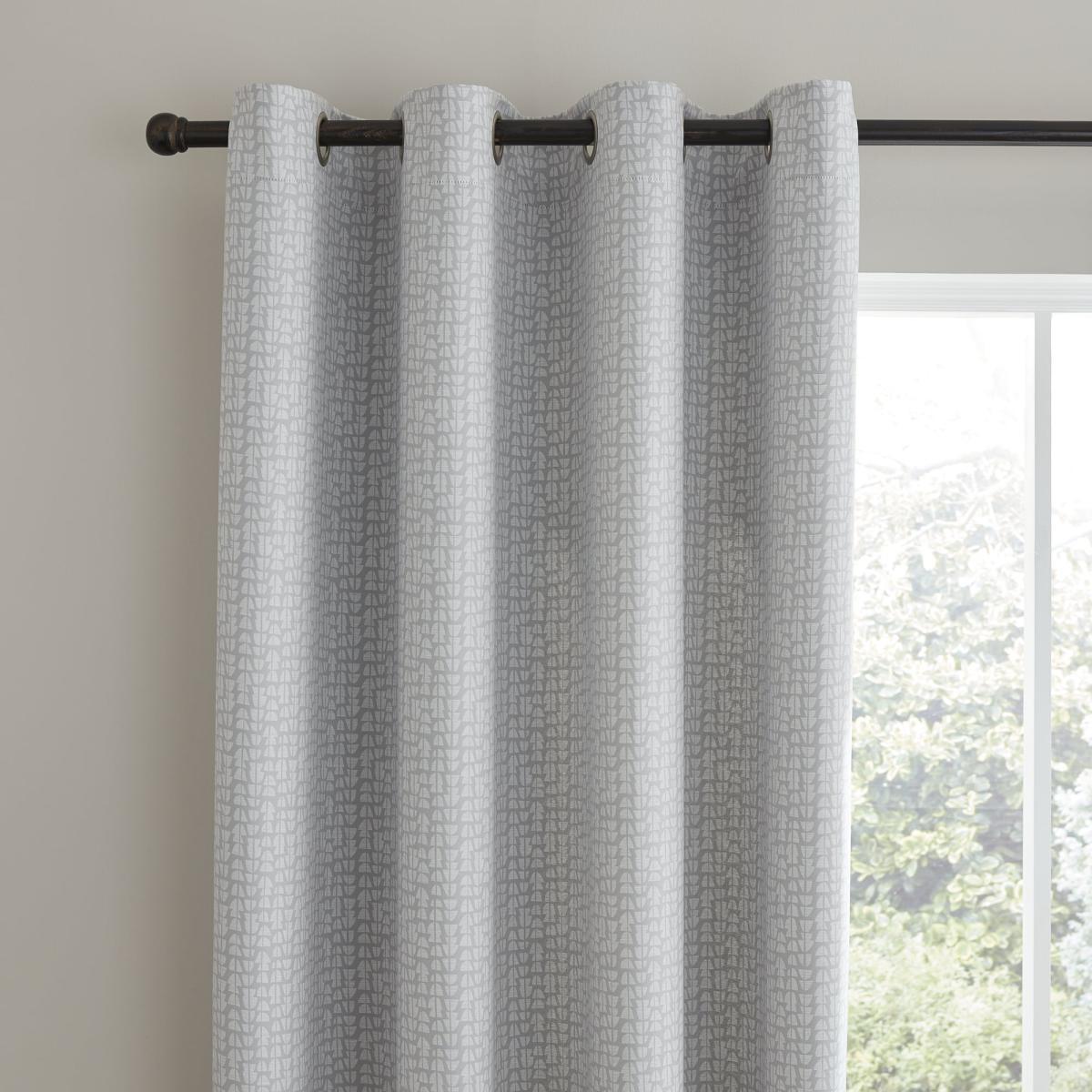 Odin Grey Reversible Eyelet Curtains Grey – image 3