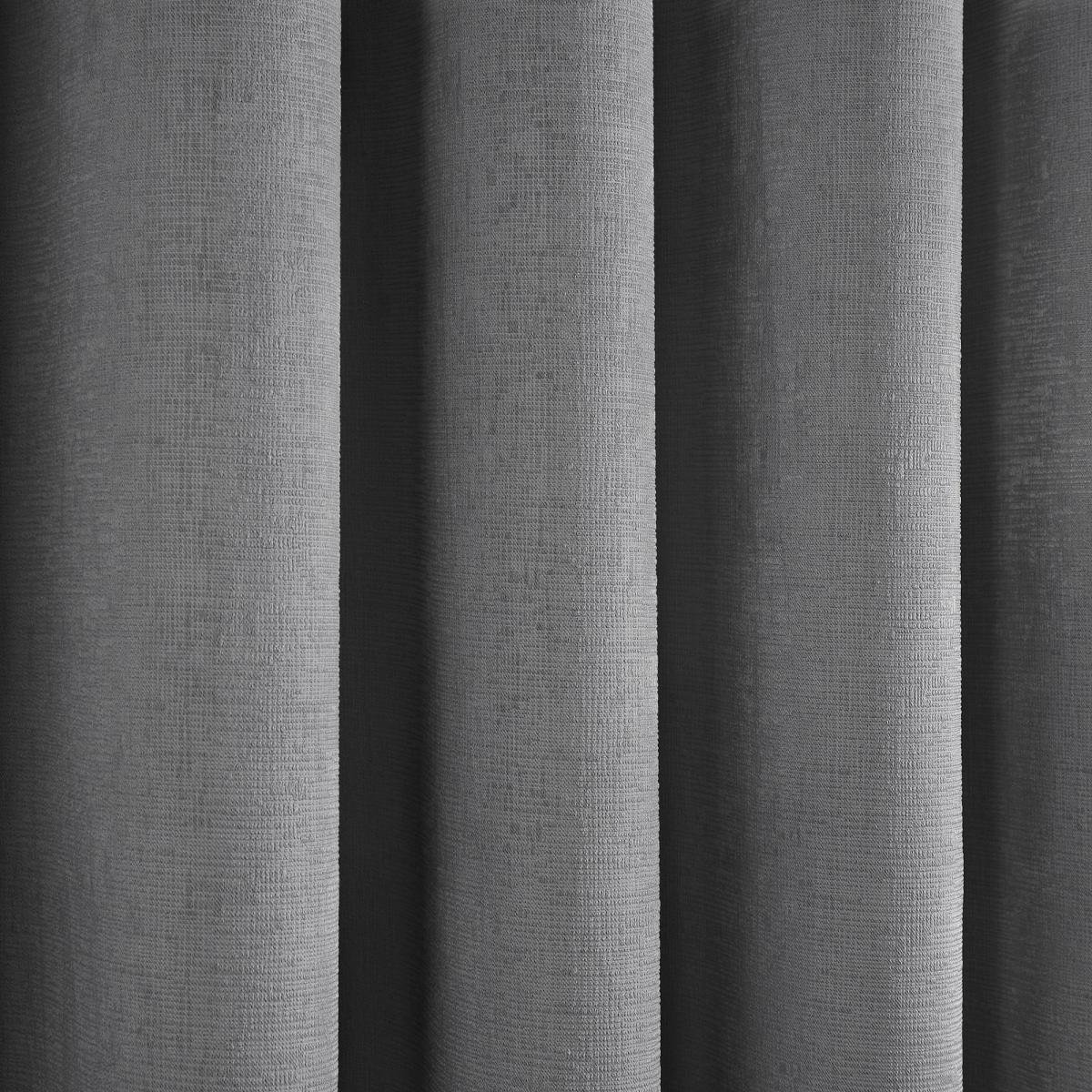 Fusion Strata Blackout Silver Eyelet Curtains Silver – image 3