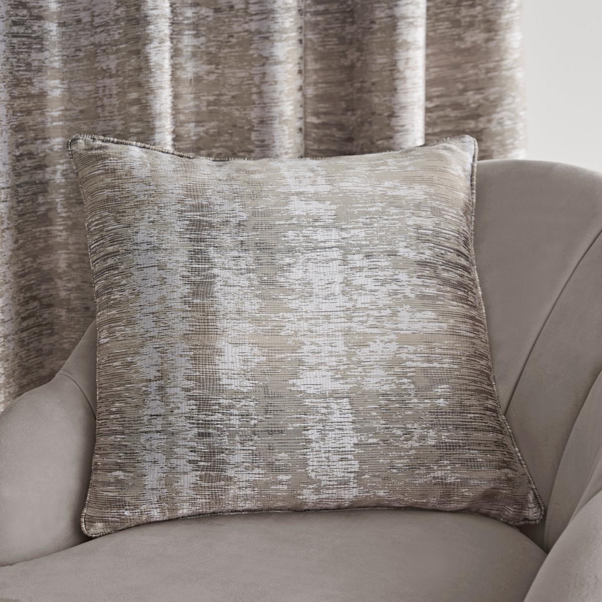 Islington Stripe Champagne Eyelet Curtains Champagne – image 5