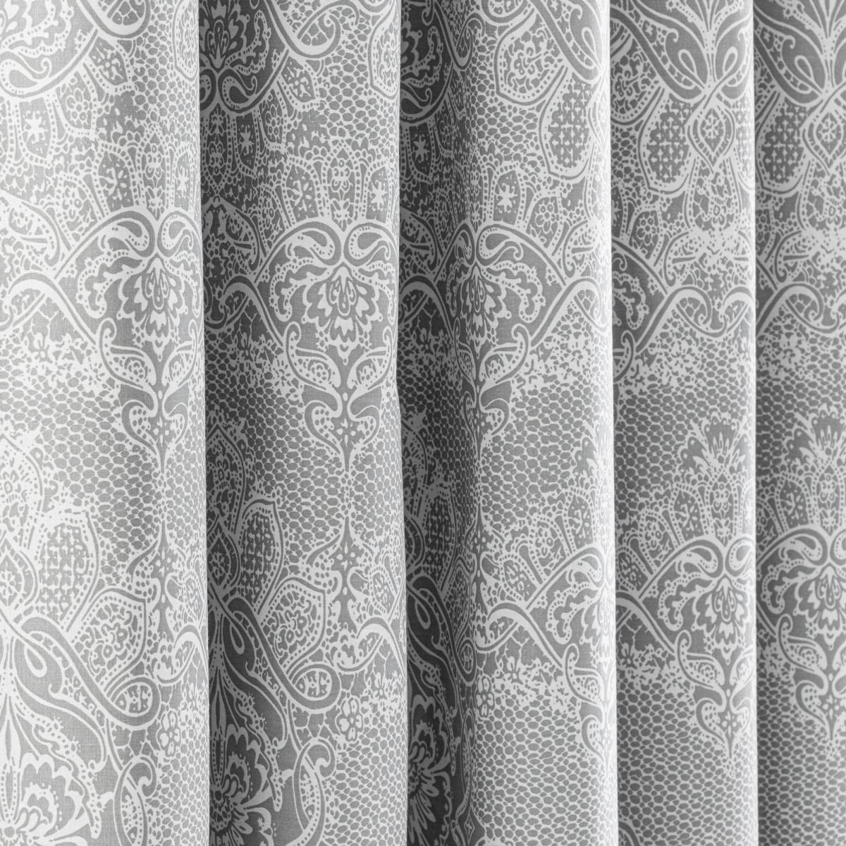 Eleanor Grey Blackout Eyelet Curtains Grey – image 3