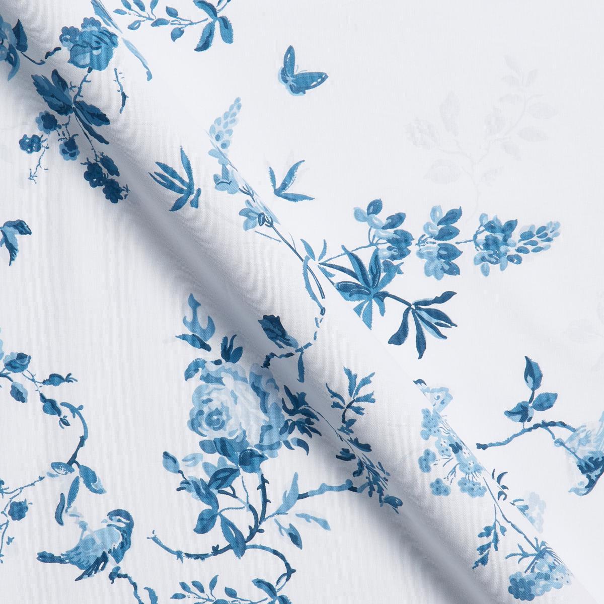 Birds and Roses Made to Measure Curtains Birds and Roses Blue – image 3