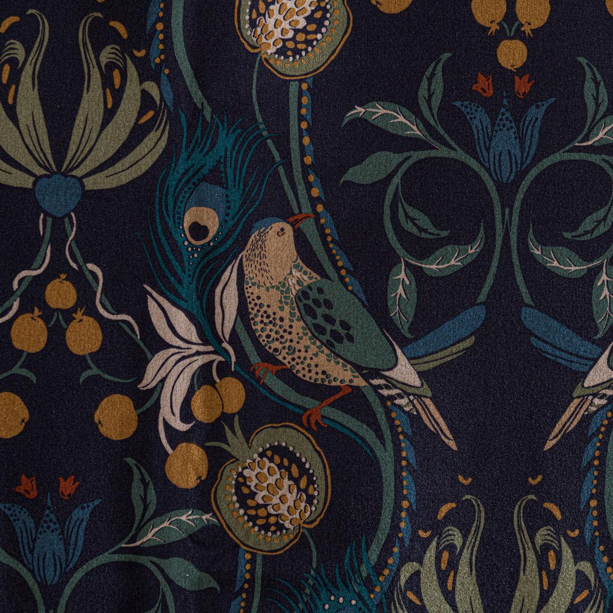Havisham Navy Eyelet Curtains Navy Blue/Green – image 4