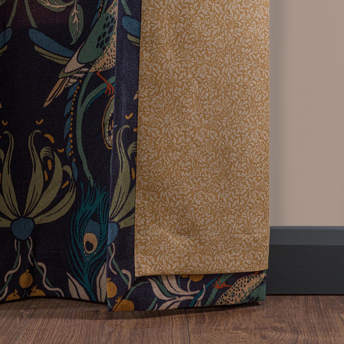 Havisham Navy Eyelet Curtains Navy Blue/Green – image 6