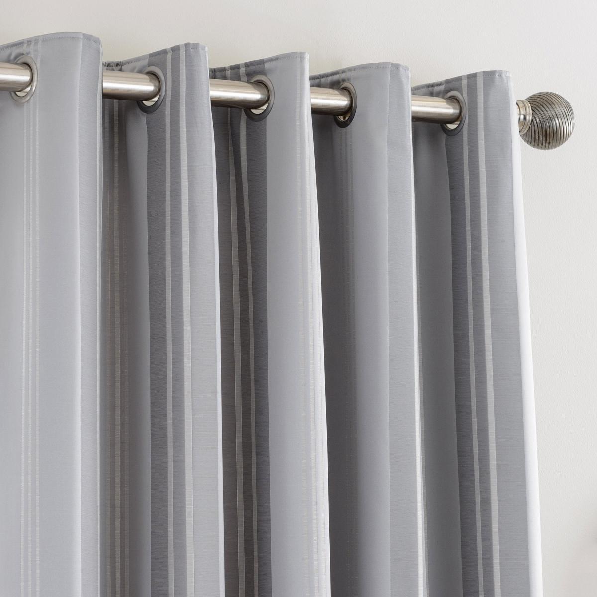 Manhattan Silver Eyelet Curtains Silver – image 2